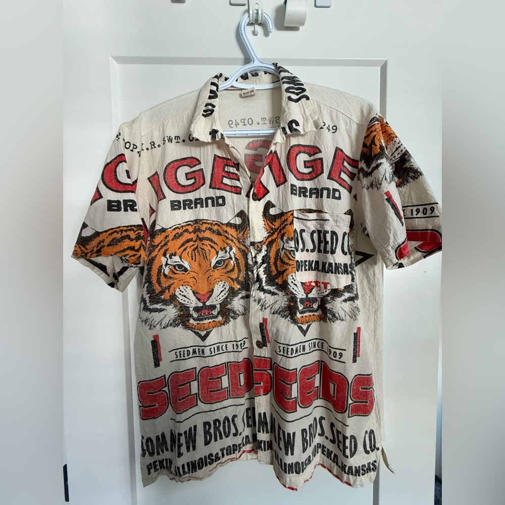 Beige Graphic Shirt
